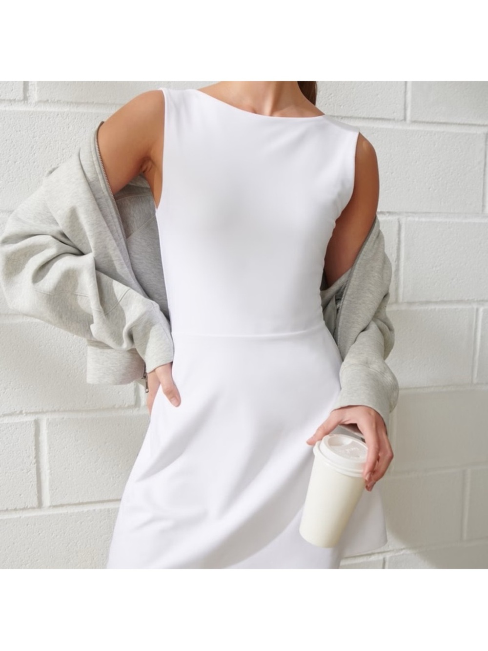 Abercrombie & Fitch White Sleeveless Mini Dress NWT